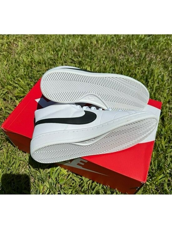 13 men’s Nike court ROYALE 2 MID white / black basketball CQ9179-100 SNEAKERS main image 8